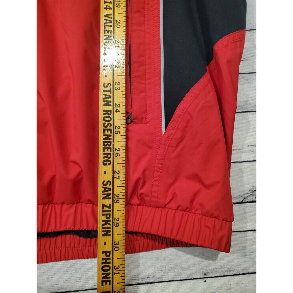 DRYJOYS by FootJoy Mens Golf Wind Rain Jacket S/S 1/4 Zip Sz XL Red Black - Picture 5 of 13